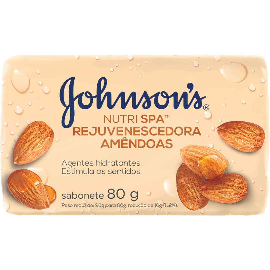 Sabonete em Barra Hidratante Johnson's Nutri Spa Amêndoas 80g